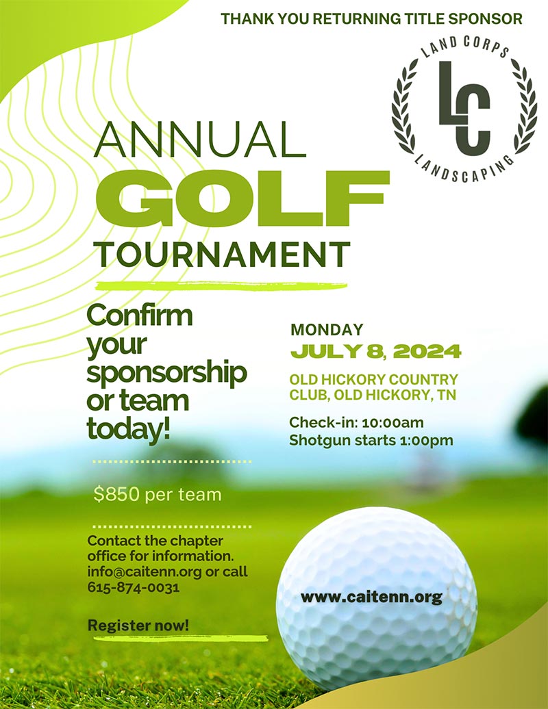 CAI Tennessee Golf Tournament 2024 flyer